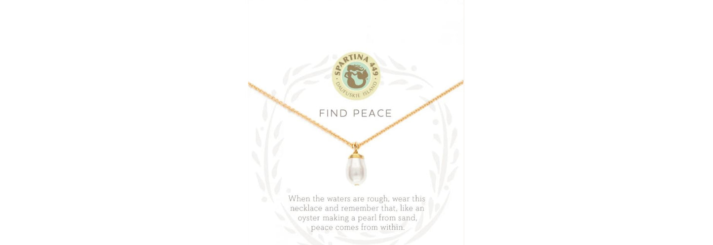 Necklace Find Peace Pearl Gold - Spartina