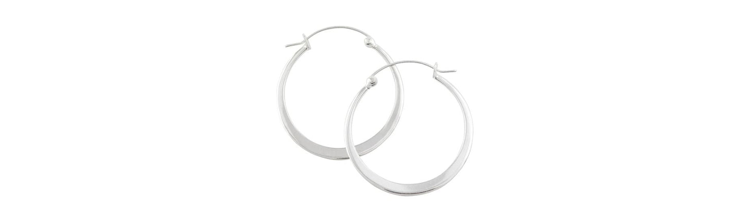 Earrings Hoops Flat 24mm by Tomas