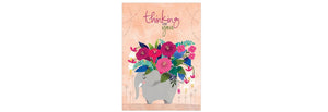 Floral Bouquet Elephant All Occasion Greeting Card