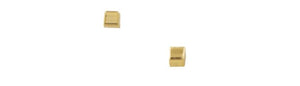 Earrings Square Gold Plated Studs by Tomas