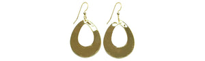 Earrings Gold Open Teardrop - Silver Forest