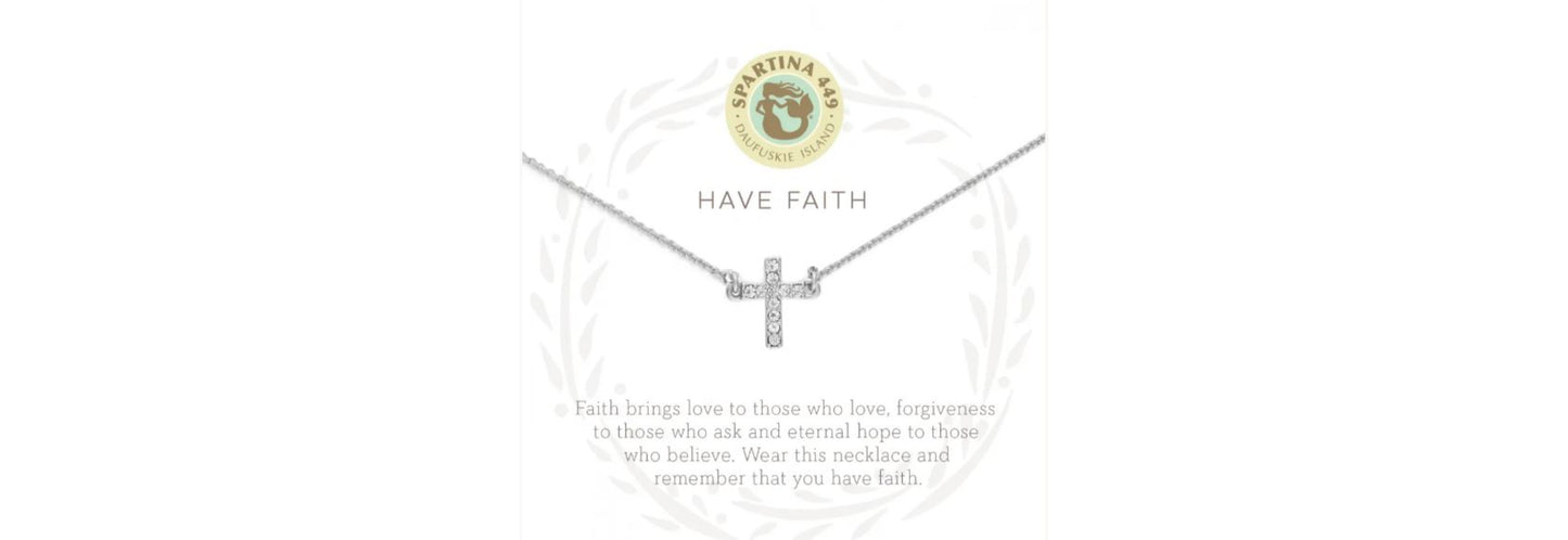Sea La Vie Have Faith Cross Necklace - Spartina 449