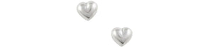 Earrings Simple Silver Heart Studs