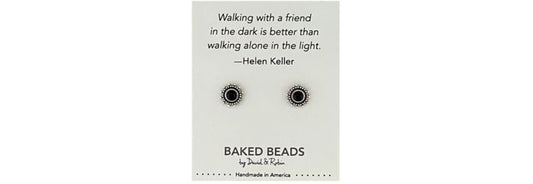 Earrings Quote Helen Keller - Baked Beads