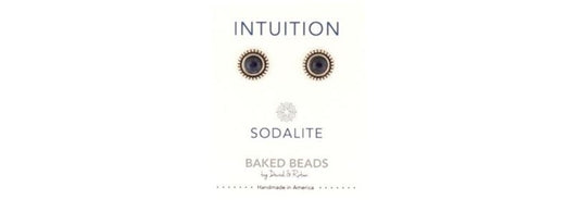 Earrings Intuition Sodalite Studs - Baked Beads