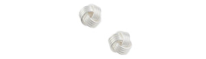 Earrings Sterling Silver Woven Knot Post - Tomas