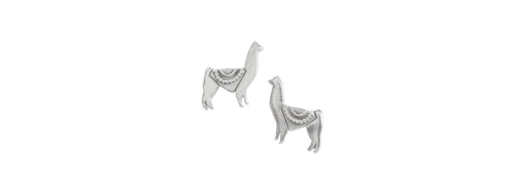 Earrings Llama Post Silver