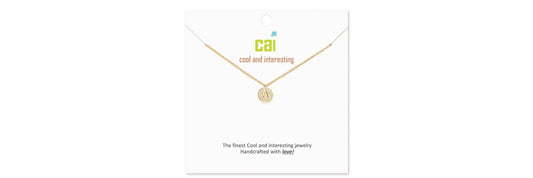 Micro Pave Initial Necklace - Gold