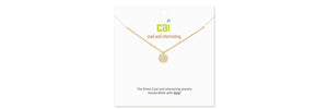 Micro Pave Initial Necklace - Gold