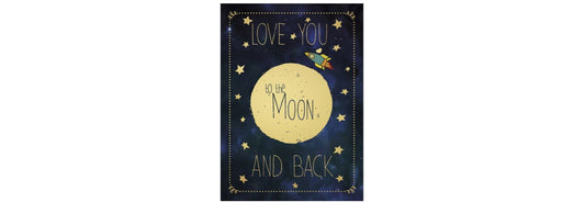 Moon And Back Birthday Card
