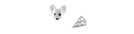 Earrings Mouse & Cheese Studs