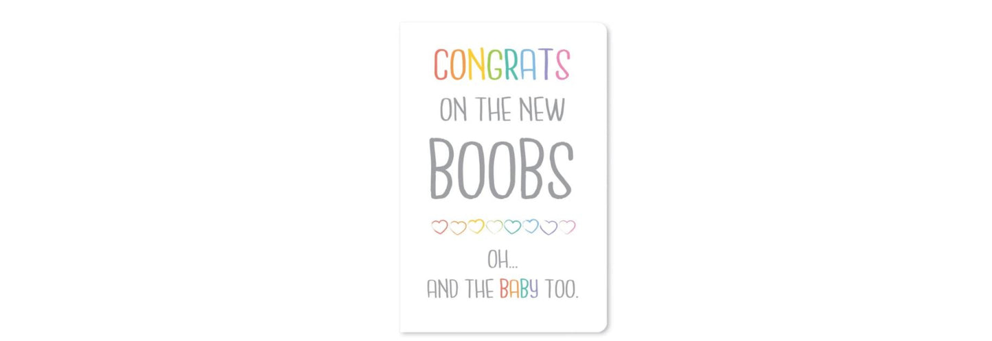 New Boobs New Baby Greeting Card