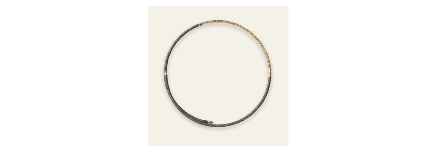 Norah Bangle Bracelet Graphite/Gold