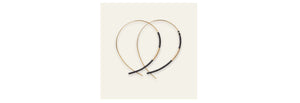 Norah Earrings Matte Black/Gold