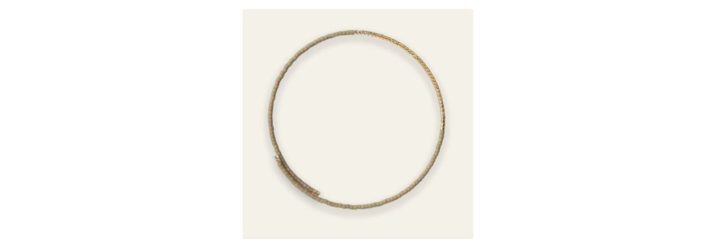 Norah Bangle Bracelet Olive/Gold