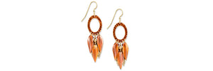 Earrings Oval w/Leaf Multi Dangle - Silver Forest