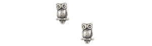 Earrings Silver Owl Studs by Tomas