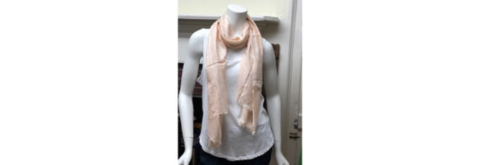 Scarf Floral Stripes Peach