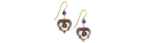 Earrings Purple Violet Filigre - Silver Forest