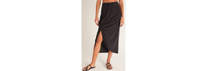 Sabrina Triblend Knot Skirt in Black by Z Supply