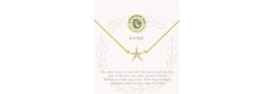 Shine/ Star Fish Necklace Gold - Spartina 449