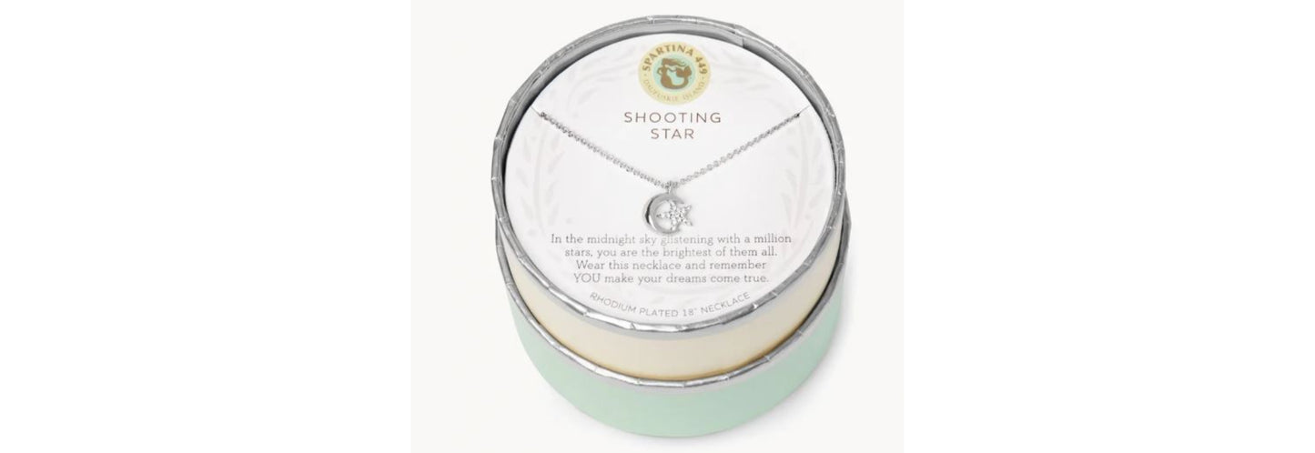 Sea La Vie Shooting Star Necklace Silver by Spartina
