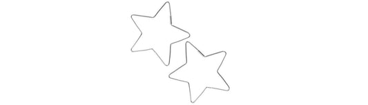 Earrings Silver Star Hoops by Tomas