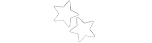 Earrings Silver Star Hoops by Tomas