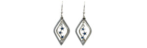 Earrings Silver Star Trio On Diamonds - Silver Forest