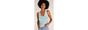 Sirena Rib Tank in Iced Turquoise by Z Supply