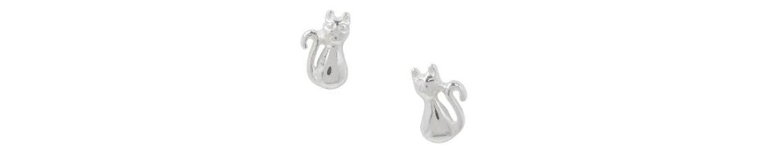 Earrings Sitting Kitty Studs by Tomas