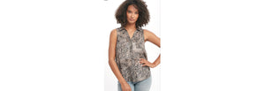 Sleeveless Splatter Chiffon Top - Mystree
