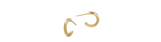 Earrings Pointed Edge Hoop 10mm Gold by Tomas