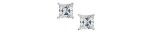 Earrings Crystal Square Basket Studs by Tomas