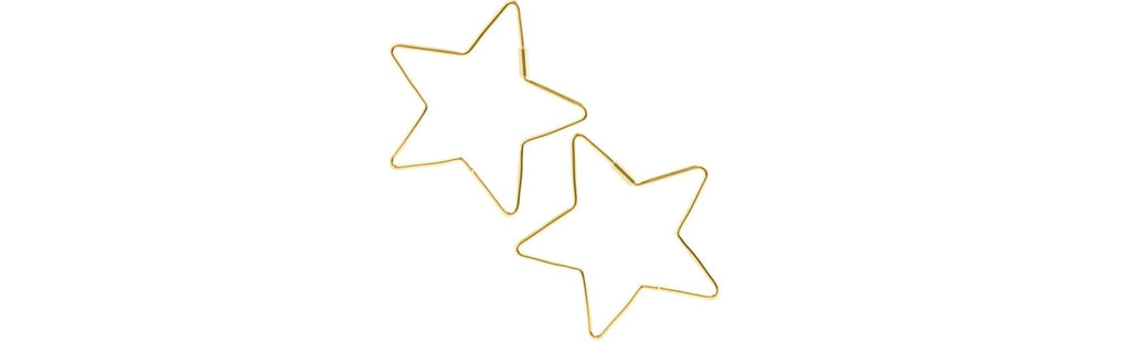 Earrings Star Hoops Gold - Tomas