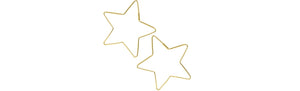 Earrings Star Hoops Gold - Tomas