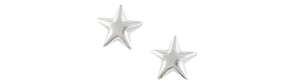Earrings Sterling Silver Puffed Star Post - Tomas