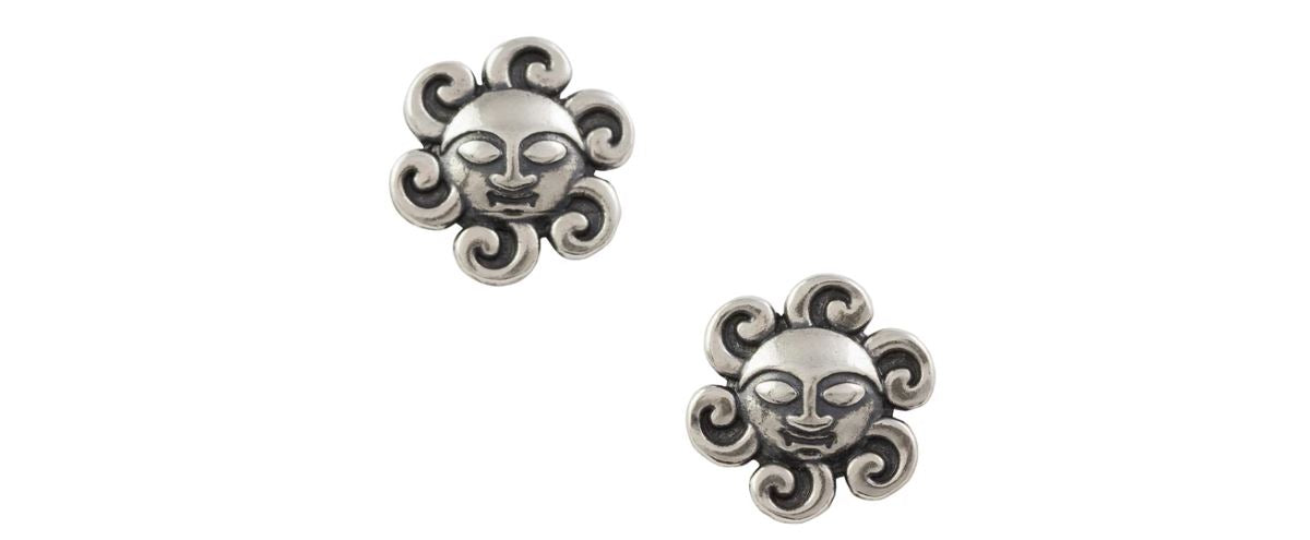 Earrings Swirly Sun Studs by Tomas