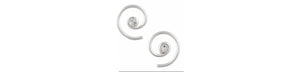 Earrings Crystal Circle Swirl Post by Tomas