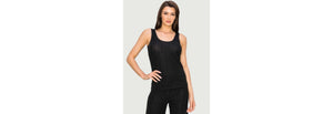 Sparkle Scoop Neck Bra-Friendly Tank Top in Black by Last Tango