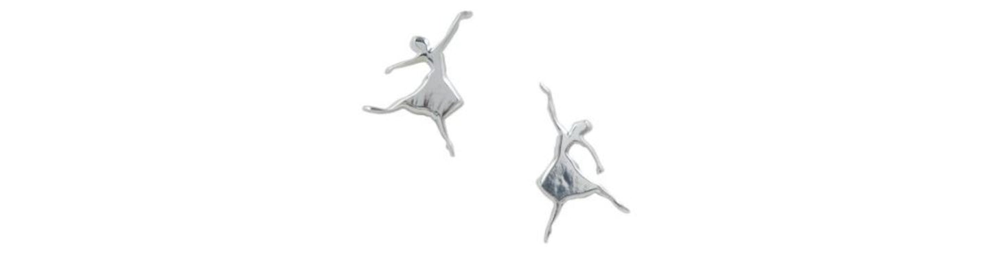Earrings Sterling Silver Dancer Studs - Tomas