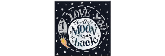 To The Moon All Occasions Canvas Greeting Card