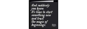 Quotable Cards, Greeting Card Trust The Magic of Beginnings