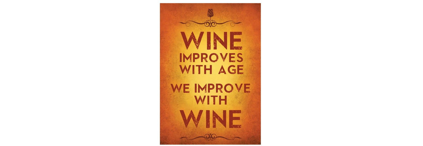 Improved With Wine Birthday Card