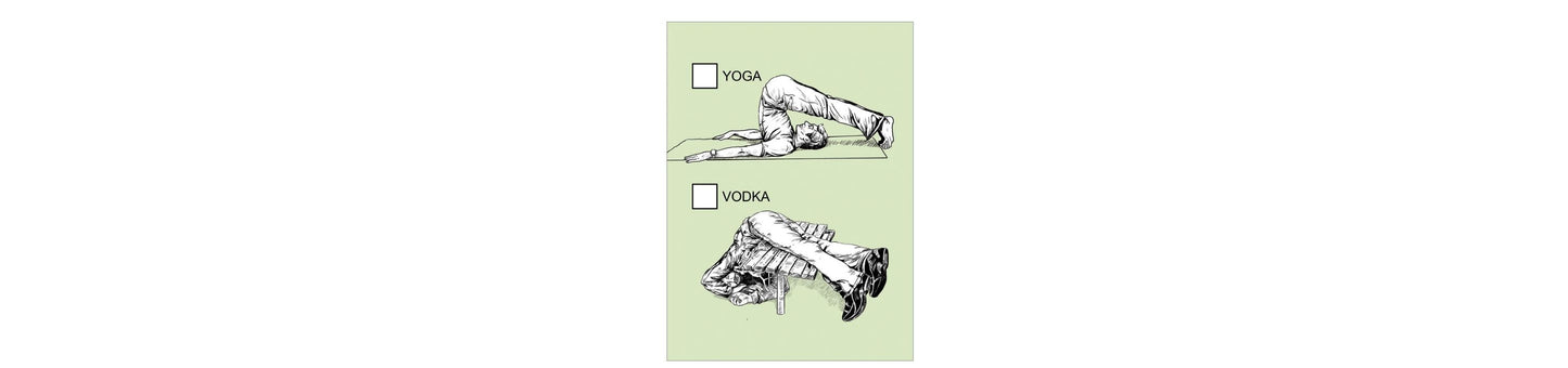 Yoga or Vodka Birthday Card - Tree Free